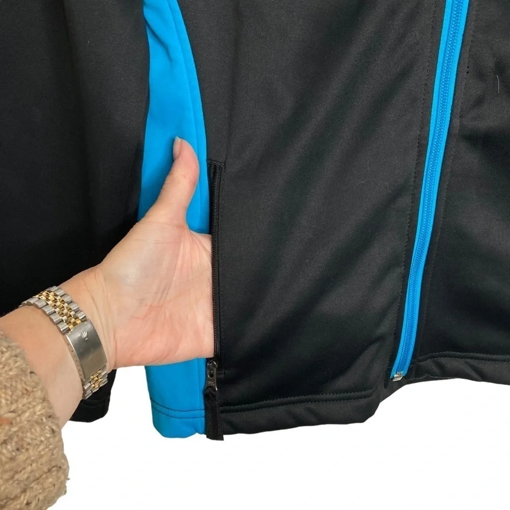 Spyder Black/Blue Full Zip Youth Jacket #235027